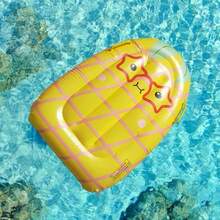 Flotador inflable con diseño de dibujos animados, estera flotante plegable, tabla de flotación para ocio, diversión en el agua, playa y fiestas de verano
