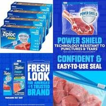 Slider Quart Freezer Disposable Food Storage Bags, 34 Count(34 unidades (paquete de 4)) - Tipo 1 - Ver 1