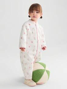 Balabala BalaOne 2025 Autumn/Winter New Baby Romper, Reversible Cute Crawler Suit - White Red - View 1