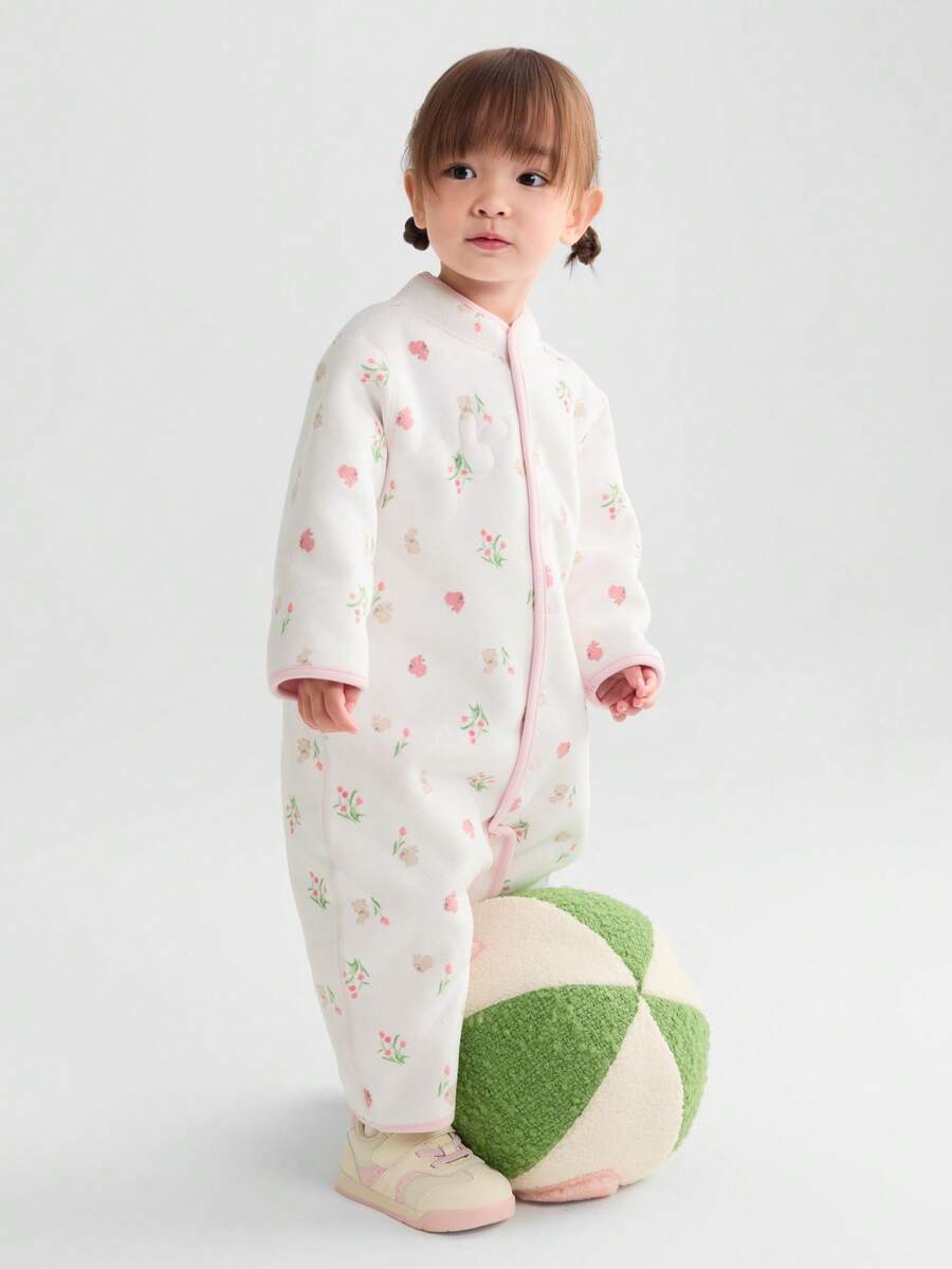 Balabala BalaOne 2025 Autumn/Winter New Baby Romper, Reversible Cute Crawler Suit - White Red - View 1