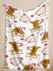 1 pièce Couverture thème Halloween, avec motif imprimé de citrouille et fantôme de dessin animé, en tissu flanelle doux avec fonction de chaleur, couverture pratique pour la chambre, le salon, la décoration d'Halloween, la fête à thème d'horreur