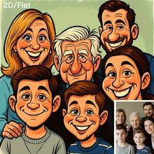 1 buc. Fotografie personalizată în portret de desene animate - Cadou personalizat pentru familie și prieteni - Imprimeu pe pânză înrămat/neînrămat - Decor modern pentru casă - Încarcă fotografia ta - Decorațiune pentru sufragerie, dormitor, birou - Cadou memorabil pentru ziua de naștere, aniversare - Artă murală personalizată de înaltă calitate, artă în stil desene animate, ilustrație vibrantă, design, material durabil