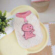 24 件羊毛 Dragonite 毛衣、猫咪保暖衣服、宠物四脚加厚外套、加厚防风保暖衣服、休闲牵引带扣秋冬外套、小型犬服装、新款狗狗衣服、四脚加厚防风休闲毛衣、狗狗针织毛衣、动物背心双面毛绒毛衣、厚背心 - 粉色 - 查看 12