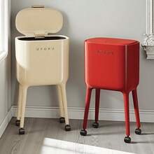 Joivida 无需弯曲厨房垃圾桶，豪华高端大容量移动垃圾桶，适用于家庭和客厅