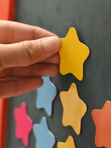 20pcs Star Shaped Magnetic Stickers, Group Competition Star Stickers, Evaluation Magnetic Stickers, Student Rewards, Teaching Supplies