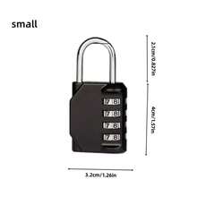 1pc Combination Lock, 4-Digit Password Lock For Locker, Cabinet, Bag, Gym, Anti-Theft