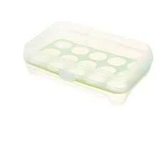 15-Slot Plastic Egg Storage Box, Household Egg Holder, Fridge Organizer, Portable Egg Tray