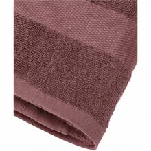 Tiber Bath Towel (Rich Red) - Coffee Brown - View 1