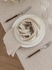 6pcs Reusable Linen Dinner Napkins, Square Washable Cloth Napkins Suitable For Meals, Parties, Weddings, Holidays And Daily Use