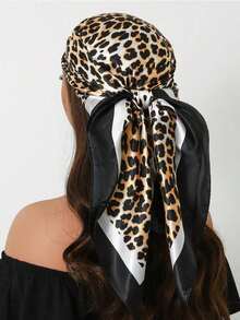 1pc Women's 90cm Luxury Printed Scarf/Headscarf, Fashion Square Scarf, Soft Polyester, Versatile Accessory For Casual Outfits, Suitable For All Seasons, Elegant Neck Wrap And Headband, Ideal For Daily Wear And Special Occasions - Cam a - Xem 6