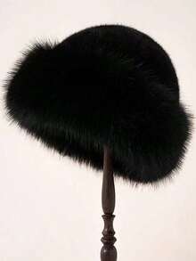 Faux Fur Fashion Hat, New Fluffy Hat, Women's Winter Fluffy Hat, Thickened Bucket Hat Design, Suitable For Women's Autumn/Winter Warmth, Cute Fluffy Hat, Winter Outfit, Warm Headwear, Solid Color Cute Versatile Bucket Hat, Fluffy Mongolian Hat, Women's Autumn/Winter Warm Cute Fluffy Hat, Christmas Decor, Solid Color Fluffy Bucket Hat, Thickened Fluffy Warm Ear Protection Hat, Suitable For Daily Outings - Multicolor - View 17