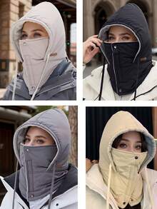 1 pieza Gorro de punto con bufanda y guantes, gorro con orejeras cálido y a prueba de viento para actividades al aire libre, uso casual, vacaciones, senderismo, esquí, accesorio de invierno, atuendos de invierno