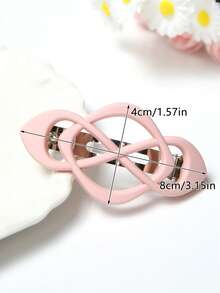 1pc Matte Hollow Spring Clip Chinese Knot Design Elegant Hair Clip, Suitable For Half-Up Ponytail, Claw Clips, Hair Slide, Hair Barrettes