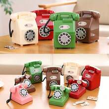 1pc Large-Capacity Vintage Telephone Money Box. Gift Ornament Creative Retro Savings Jar. Plastic Money Box. Creative Adorable Vintage Telephone Savings Jar For Boys And Girls. Festive Gift, Birthday Present. - Multicolor - View 4