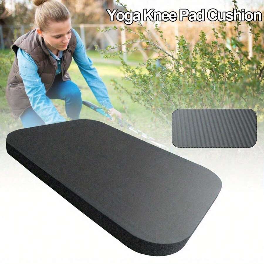 Black Yoga Knee Pad - Non-Slip And Durable, Can Be Used As Exercise Mat, Knee Pad, Elbow Pad, Yoga Mat, Ab Wheel Pad, Plank Protector, Soft And Comfortable, Suitable For Fitness, Yoga, Pilates And Stretching, Protects Knees, Enhances Workout Experience, Essential Fitness Accessory, Pilates Accessory, Best Holiday Gift For Fitness And Yoga Enthusiasts
