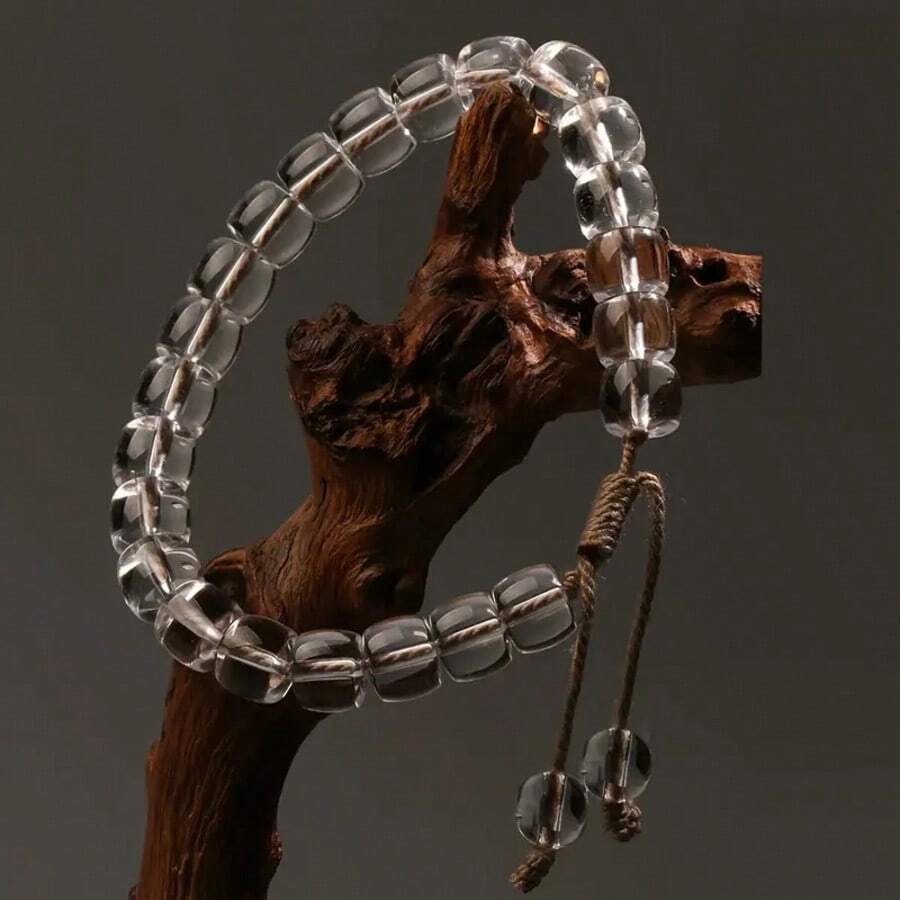 Klassisches reinigendes spirituelles weißes Kristallarmband, Energieheilungs-Kristallperlenarmband, geeignet für Männer und Frauen, für den täglichen Gebrauch geeignet, Valentinstag Geschenk