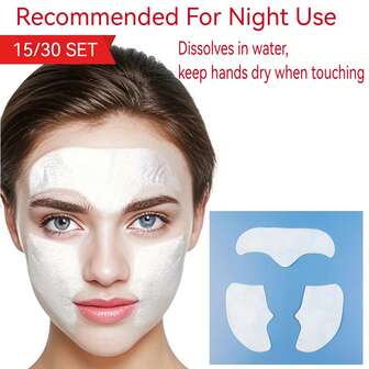 30pcs/Set New Skin Care Collagen Nano Filler Patches, Instantly Dissolve On Wet Face, 3-In-1 Facial Skin Hydrating & Moisturizing Mask, Convenient For Men & Women
