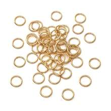 60pcs 4-10mm Stainless Steel Open Jump Rings, Gold Color, Suitable For DIY Jewelry Making, Necklaces, Bracelets, Small Business Supplies - Durable, Easy To Use, Versatile, Long-Lasting - Golden - View 8
