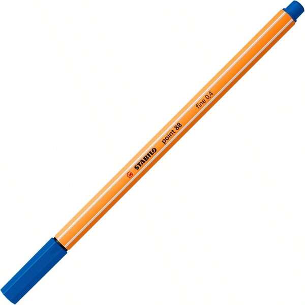 STABILO Point 88 Pen Dark Blue For Precise Writing And Drawing On Various Surfaces Ideal For Office School And Creative Projects With Smooth Ink Flow And Longlasting Durability