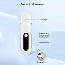 Limpiador facial eléctrico ultrasónico de 400mAh para limpieza profunda de poros, eliminación de puntos negros y exfoliación ultrasónica