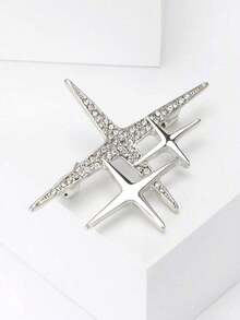 "Fashionable Metal Starburst Brooch For Women, Elegant Daily Wear Pin, Chic Jewelry Accessory For Outfits" - 星爆 - 查看 5