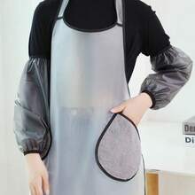 1 Pair Engraved Extra Long Waterproof Sleeves, Wider & Longer Sleeves For Household, Work, Life, Anti-Oil, Anti-Stain, Student Use