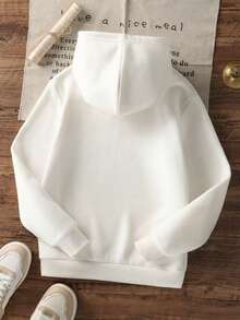 Tween Boy Casual Printed Black Thermal Lined Sweatshirt, Autumn