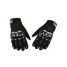 Hard Knuckle Motorcycle Gloves, Outdoor Sports Cycling Gloves, Breathable Non-Slip Long Touch Screen Full Finger Gloves