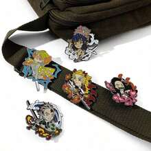 "Personalized Cartoon Anime  Brooch, Kamado Tanjiro & Nezuko Kawaii Pin, Fashionable Bag Decoration Pendant, Perfect For Daily Wear & Gifts" - Nhiều màu - Xem 7
