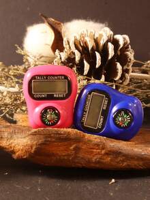 1 pieza/5 piezas/10 piezas Nuevo contador, Ramadán, Navidad, Halloween, Festivo, Contador de botón electrónico manual, Contador de anillo compacto y portátil, Contador de presión con el pulgar, Adecuado para aprendizaje, deportes y otras actividades de conteo - Multicolor - Ver 2