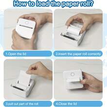 Mini imprimante à autocollants, imprimante thermique de poche avec papiers thermiques, imprimante portable Notebuddy pour notes d'étude, DIY, scrapbooking, journal, mémo, liste, imprimante à autocollants sans encre pour téléphone et tablette, impression nomade, cadeaux pour la rentrée, Halloween, Thanksgiving, Noël, anniversaire et autres occasions spéciales, connexion avec l'application "Tiny Print" - Multicolore - Voir 6