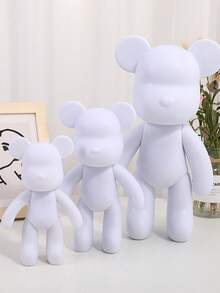 33厘米流体熊，100毫升流体丙烯颜料，DIY绘画雕塑手工绘画暴力熊模型娃娃父母装饰娃娃家居房间装饰，三种以上颜色，效果更佳，办公室、卧室、客厅、教室装饰，圣诞礼物，万圣节礼物 - 彩色 - 查看 7