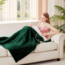 Heated Blanket Electric Soft Flannel Sherpa Heater 5 Heat Settings And 10 Hours Auto Shut-Off Heating Blanket Over-Heat Protection Machine Washable