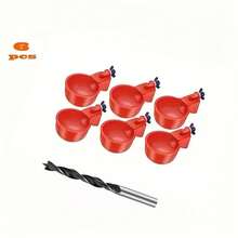 16pcs Chicken Feeder Bowls With Drill Bits, Automatic Duck & Bird Waterer, Poultry Feeder With Drill And Stand, Self-Stopping Integrated Design, Some Accessories In Random Colors. Although The Drill Bits Are Wrapped In Paper, Please Still Be Careful When Unpacking To Avoid Scratching Your Hands. - Multicolor - View 15