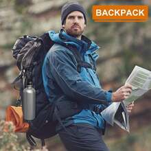 Mosquetón de 12kN, Capacidad de Carga de 1200kg, Mosquetón de Aluminio Autobloqueante, Adecuado para Hamaca, Yoga, Columpio, Camping, Llavero Negro - 1 - Ver 6