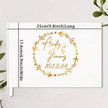 1 Sổ lưu niệm đám cưới màu trắng cá nhân hóa, Sổ lưu niệm dán sticker vàng, Album ảnh cưới, Tình yêu vĩnh cửu - trắng - Xem 18