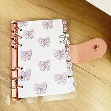 A6 5pcs Index Pages, Flora Loose Leaf Baffle, Binder Separate Pages, Stationery Supplies