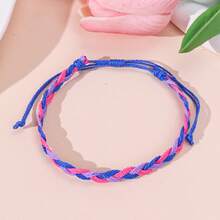 1 pieza Pulsera trenzada colorida minimalista, adecuada para mujeres y parejas, para uso diario