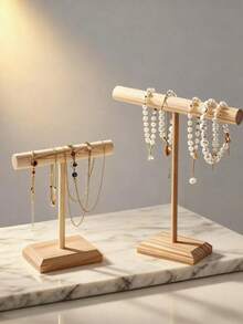 1 Piece Jewelry Rack, Jewelry Organization Rack, Wooden Jewelry Bracelet Watch Display Tower, Bracelet Headband Necklace Rack Storage Rack, Holiday Gift