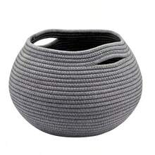 1 Piece Of Rope Storage Basket, Desktop Storage Box, Key And Sundry Storage Box, Cosmetic Storage Basket With Handle, Storage Basket, Storage Box, Bedroom Supplies, Gift Basket, Basket, Bedroom Storage Box, Storage Basket, Stair Basket, Easter Basket, Wooden Basket, And Cute Gift Basket-All Are Available In Multiple Colors.