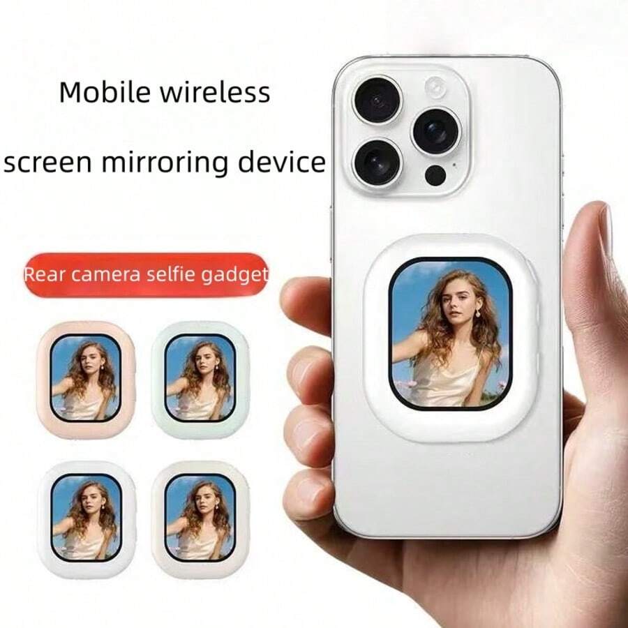 Kabelloses hochauflösendes Selfie-Bildschirmfreigabegerät, geeignet für iPhone und Android - Echtzeit-Spiegelfotografie, kompaktes und tragbares Design, stilvolle Accessoires, robuste Konstruktion, Inhaltserstellende