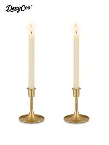 Dengcoo 1 pezzo Portacandele decorativo, Portacandele retrò, per tavoli da pranzo, Luce romantica delle candele, Accessori per la cena