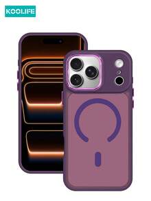 Koolife 亲肤电镀磨砂磁性保护壳，防滑防摔，磨砂亲肤触感，超薄硬壳，PC+TPU材质，兼容 17 Pro Max/17/17 Pro/17 Air/16/16 Pro/16 Plus/16 Pro Max/11/11 Pro/11 Pro Max/12/12 Pro/12 Pro Max/13/13 Pro/13 Pro Max/14/14 Plus/14 Pro/14 Pro Max/15/15 Pro/15 Plus/15 Pro Max、S25 Ultra/24 Plus/23/22，春季礼物，生日周年纪念派对适用 - 紫色 - 查看 12