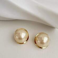 French Style Large Pearl Earrings For Women, Niche Design, Ins Cool Style, High-End Vintage Earrings, Suitable For Daily Banquets And Commuting, Women's Jewelry - 1 Cặp - Xem 5