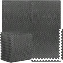 Tapete para Gimnasio, Tapete para, Pesas o Ejercicios en Casa, Soft Fitness, suelo protector para equipos de gimnasio y cojn para entrenamientos. 6 Piezas de 60x 60, 2.16m espesor de 12mm. - Negro - Ver 2