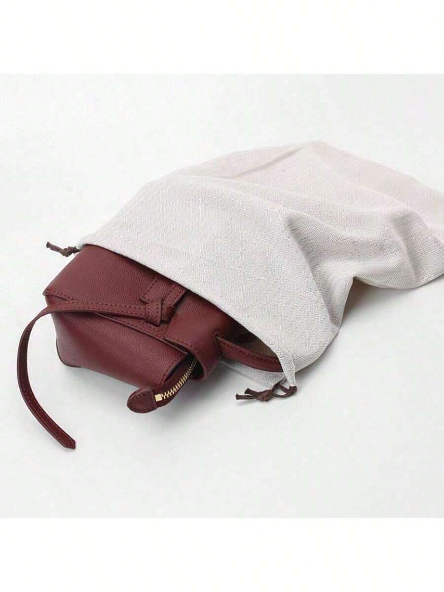 Drawstring Dust Bag, French Herringbone Pattern, Handmade DIY Travel Clothes Storage Pouch - Multicolor - View 1