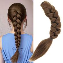 合成 14 英寸爪形夹式编织马尾辫接发辫子马尾假发适合女性所有发型日常使用