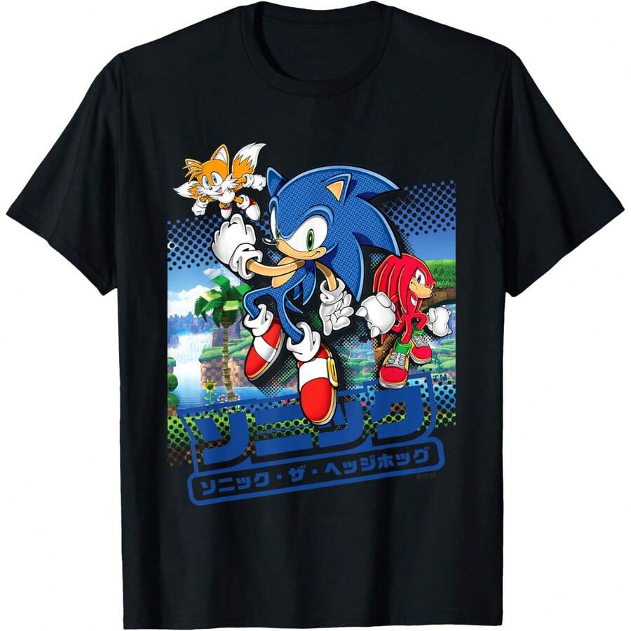 Sonics Thes Hedgehogs - Sonics & Friends T-Shirt - màu đen - Xem 1