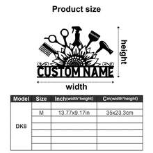 1pc Personalized Hair Dresser Name Sign, Hair Salon Metal Sign, Custom Hair Stylist Metal Wall Art, Barber Shop Metal Wall Decor, Hair Stylist Gift - 彩色 - 查看 17