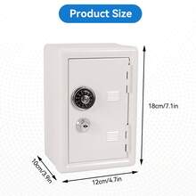 Safe Box Small Safe Small Safety Box,7.1*4.7*3.9inch Money Safe,Lockable Key Money Bank Safe Secure Your Savings Combination And Key Money Bank Safe,Metal Currency Money Box